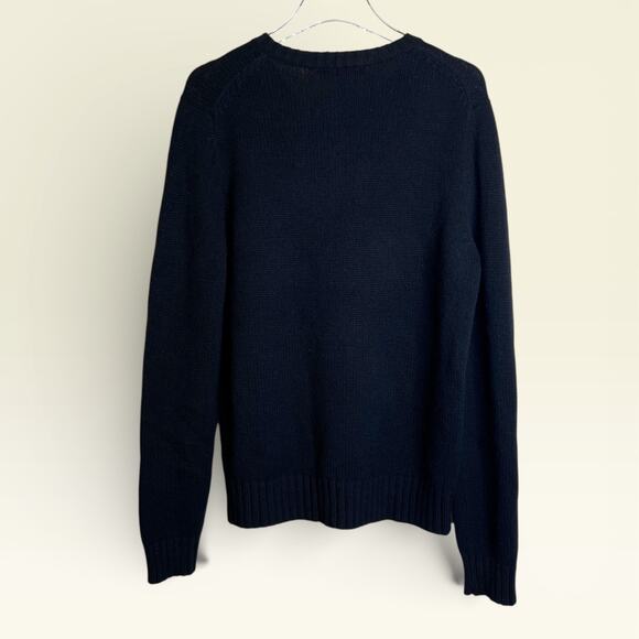 Vince. Yak and Wool Knit V-Neck Sweater in Black Men’s Medium - Picture 2 of 6